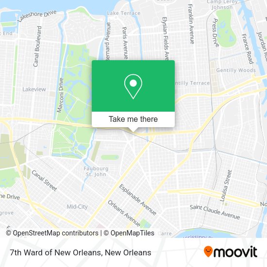 7th Ward of New Orleans map
