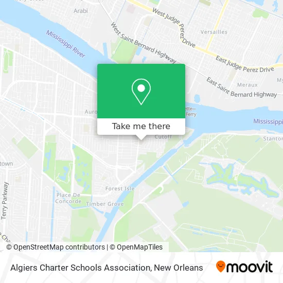 Algiers Charter Schools Association map
