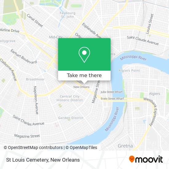St Louis Cemetery map