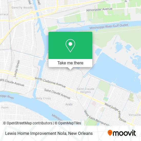 Lewis Home Improvement Nola map