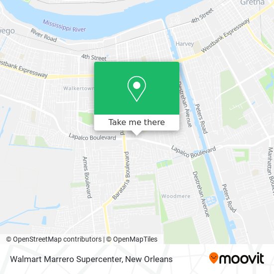 Walmart Marrero Supercenter map