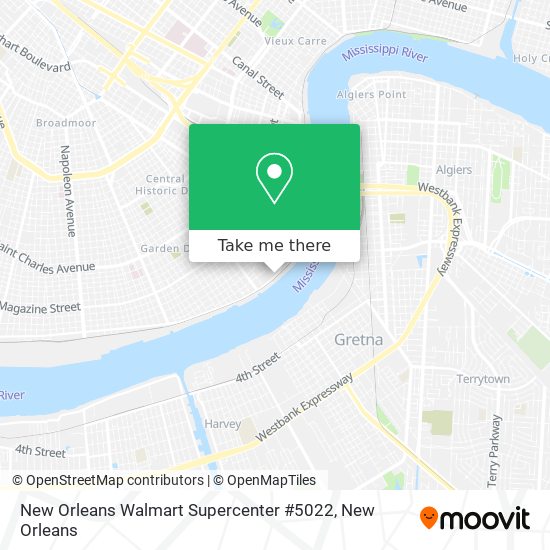 Mapa de New Orleans Walmart Supercenter #5022