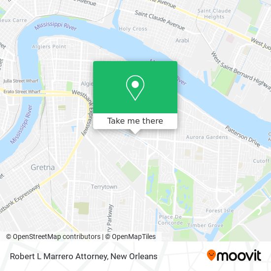 Robert L Marrero Attorney map