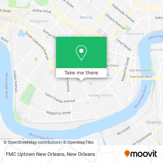 FMC Uptown New Orleans map