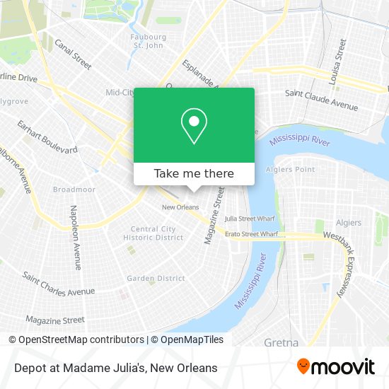 Depot at Madame Julia's map