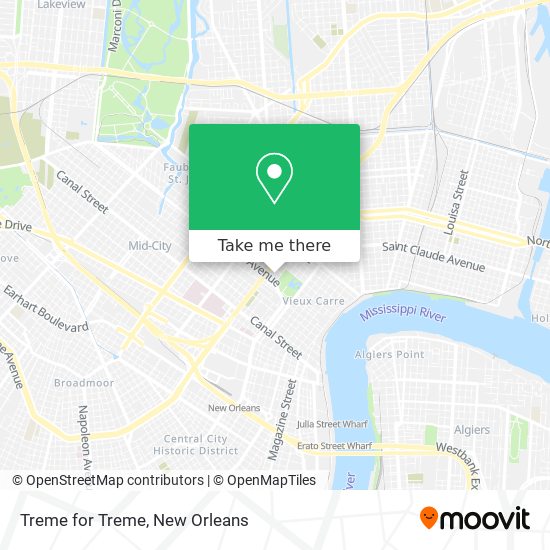 Mapa de Treme for Treme