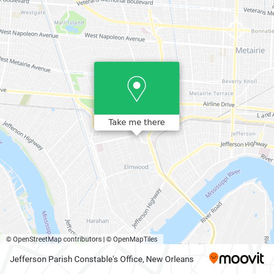 Jefferson Parish Constable's Office map