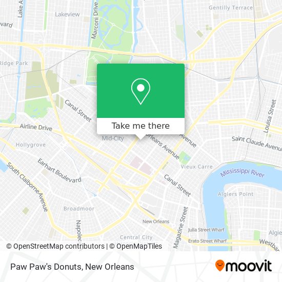 Mapa de Paw Paw's Donuts