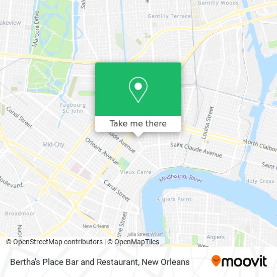 Bertha's Place Bar and Restaurant map