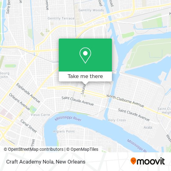 Mapa de Craft Academy Nola