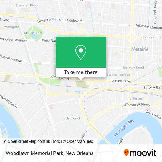 Woodlawn Memorial Park map