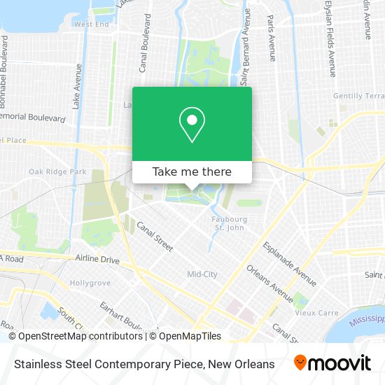 Stainless Steel Contemporary Piece map
