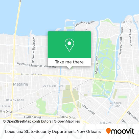 Louisiana State-Security Department map