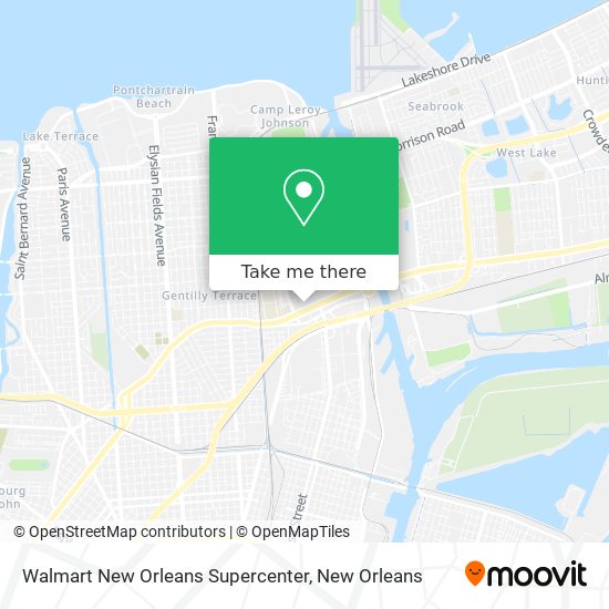 Walmart New Orleans Supercenter map