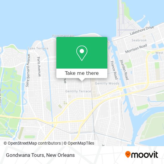 Gondwana Tours map