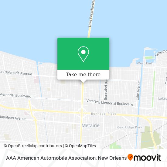 AAA American Automobile Association map