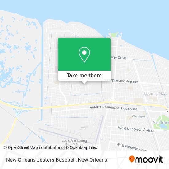 Mapa de New Orleans Jesters Baseball