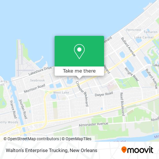 Walton's Enterprise Trucking map