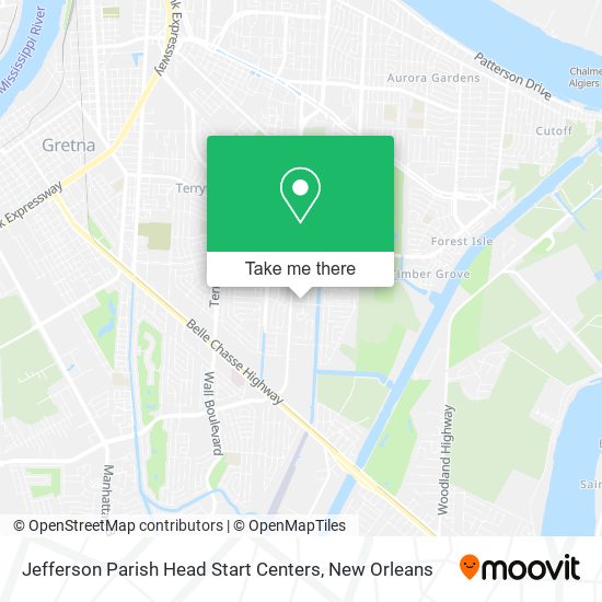 Mapa de Jefferson Parish Head Start Centers