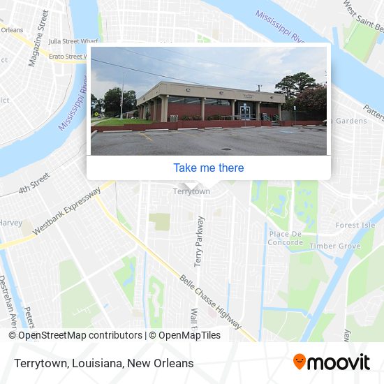 Mapa de Terrytown, Louisiana