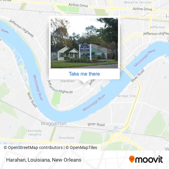 Harahan, Louisiana map