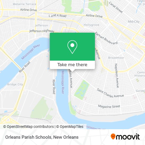 Mapa de Orleans Parish Schools