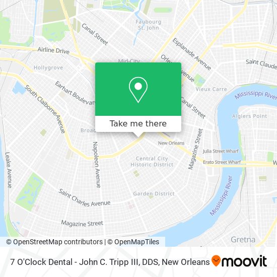 7 O'Clock Dental - John C. Tripp III, DDS map