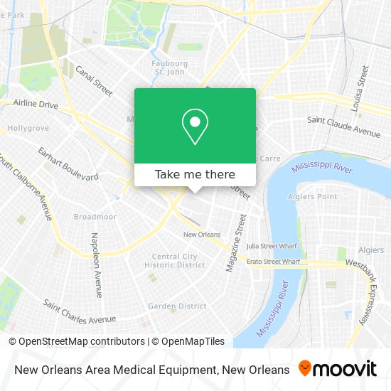 New Orleans Area Medical Equipment map
