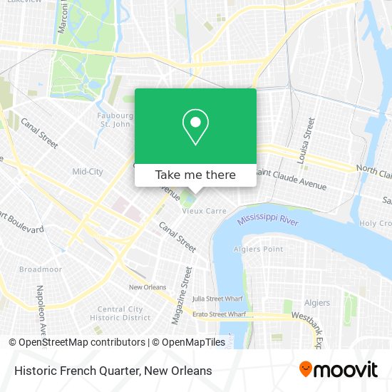 Historic French Quarter map