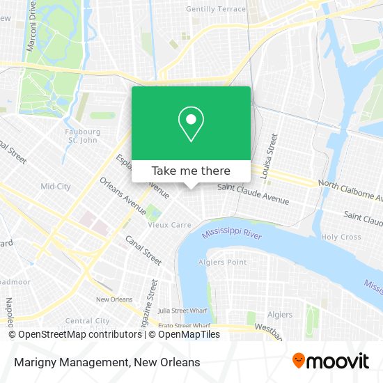 Marigny Management map