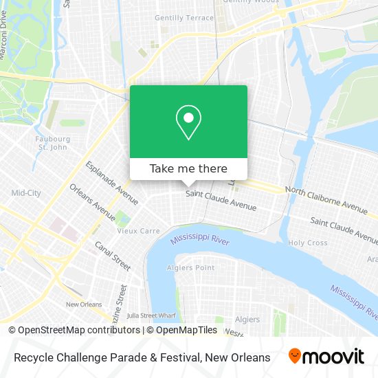 Recycle Challenge Parade & Festival map