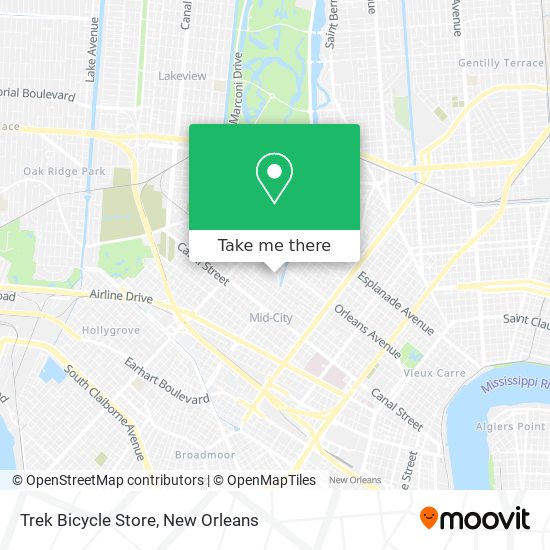 Mapa de Trek Bicycle Store