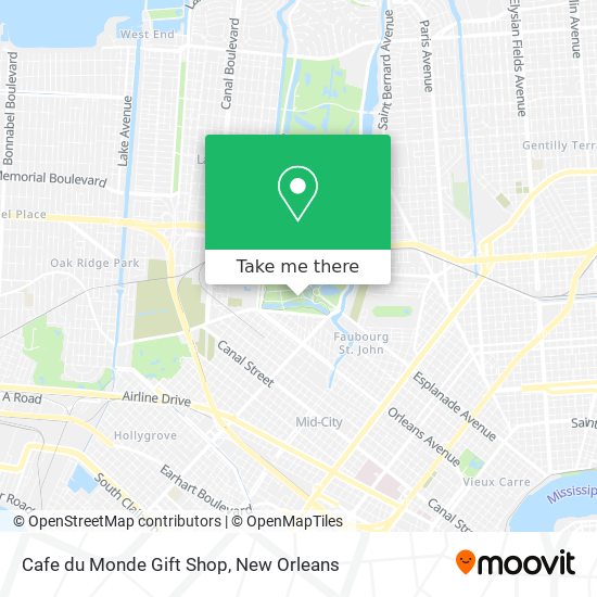 Mapa de Cafe du Monde Gift Shop