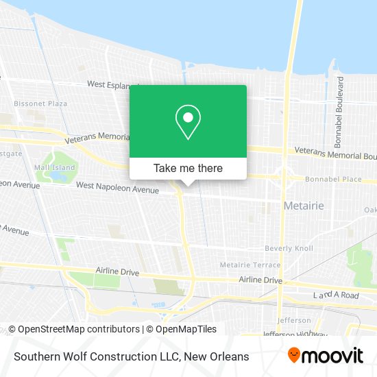 Mapa de Southern Wolf Construction LLC