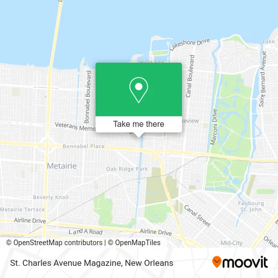 St. Charles Avenue Magazine map