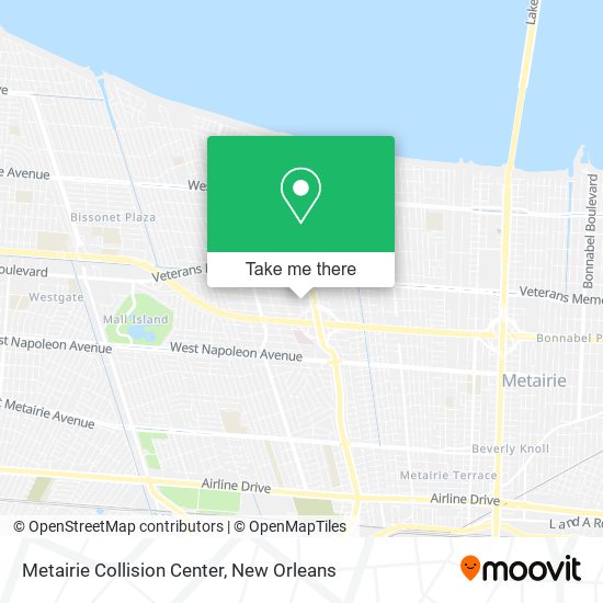 Metairie Collision Center map