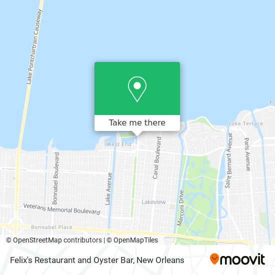 Mapa de Felix's Restaurant and Oyster Bar