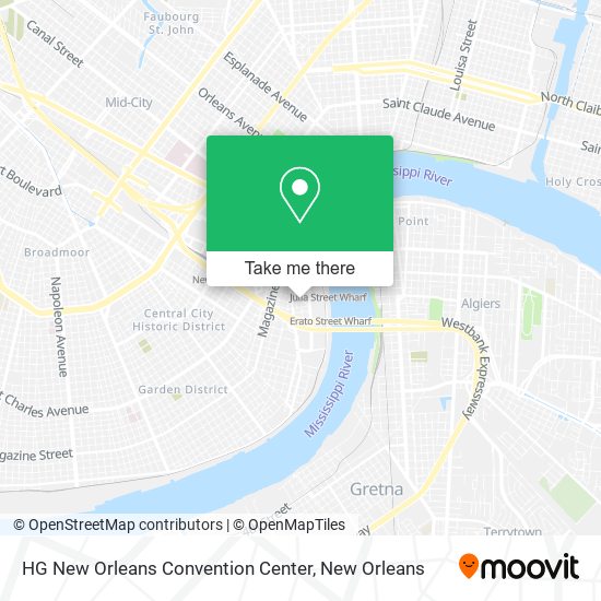 HG New Orleans Convention Center map