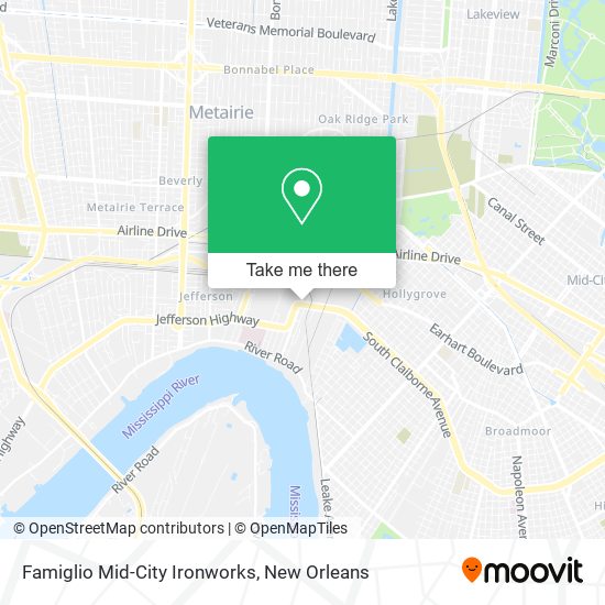 Mapa de Famiglio Mid-City Ironworks