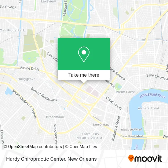 Hardy Chiropractic Center map