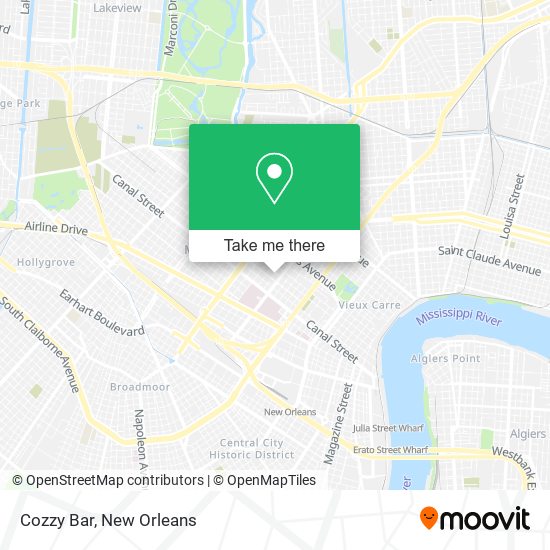 Cozzy Bar map