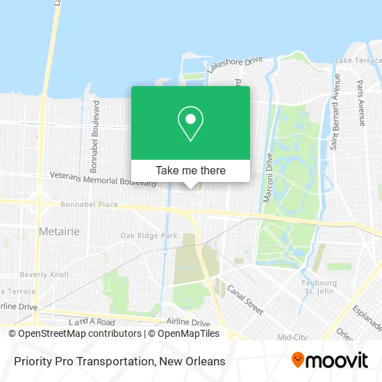 Priority Pro Transportation map