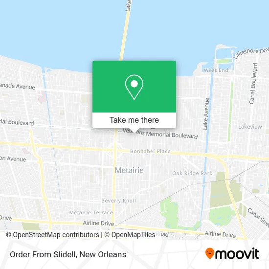 Order From Slidell map