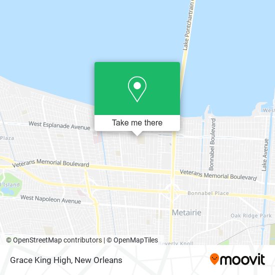 Grace King High map