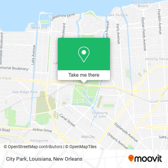 City Park, Louisiana map