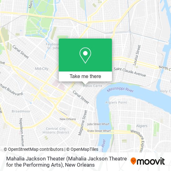 Mahalia Jackson Theater (Mahalia Jackson Theatre for the Performing Arts) map