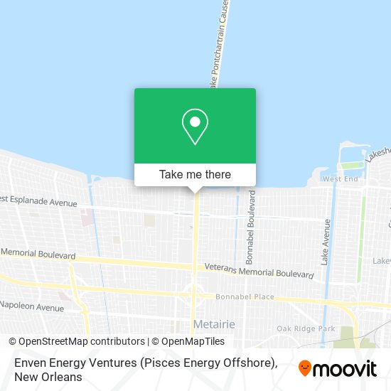 Enven Energy Ventures (Pisces Energy Offshore) map