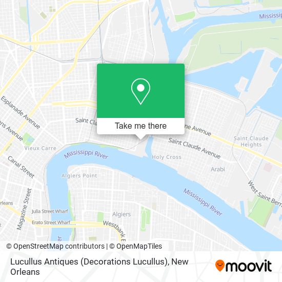Mapa de Lucullus Antiques (Decorations Lucullus)
