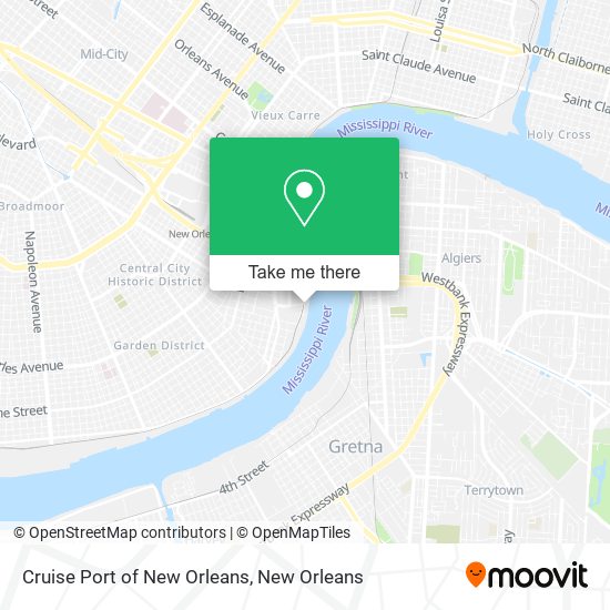 Mapa de Cruise Port of New Orleans