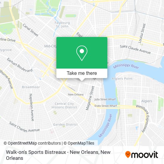 Walk-on's Sports Bistreaux - New Orleans map